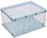 ZenithVibe Boîtes de rangement 55 l - Pliable - Empilable - Transparent - Avec couvercle - Poignée - Pour le stockage et le transport