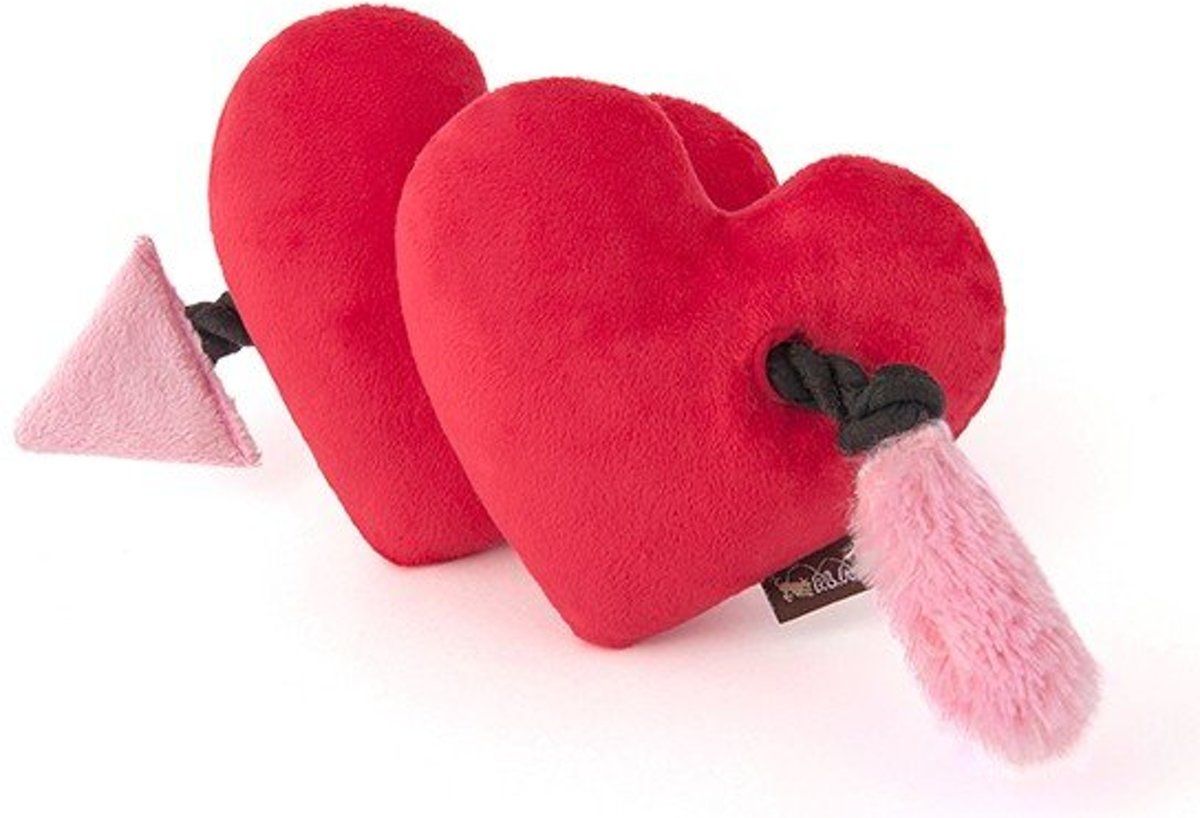 PLAY Hondenspeeltje Pluche Harten Met Pieper 28CM X 16.5CM X 12CM