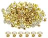 100 strasssteentjes dorés, 10 mm, pour maroquinerie faite maison
