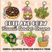 Cute & Cozy Kawaii Crochet Charms: Cute & Cozy Kawaii Crochet Charms Coloring Book for Adults & Teens
