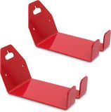 Merkloos / Sans marque Relaxdays GmbH 2x Fiets Ophangsysteem Pedaal - Fietsbeugel Wandmontage - Fietshouder - Rood