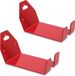 Merkloos / Sans marque Relaxdays GmbH 2x Fiets Ophangsysteem Pedaal - Fietsbeugel Wandmontage - Fietshouder - Rood