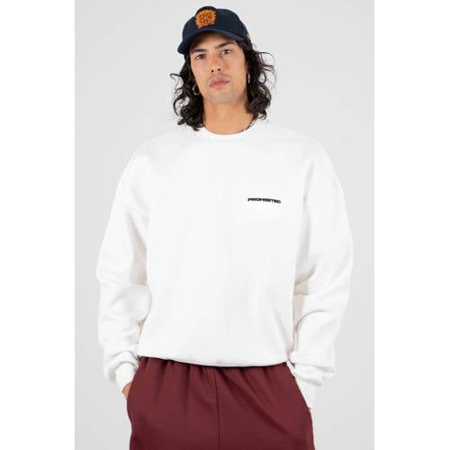 Prohibited Prohibited sweater met backprint ecru