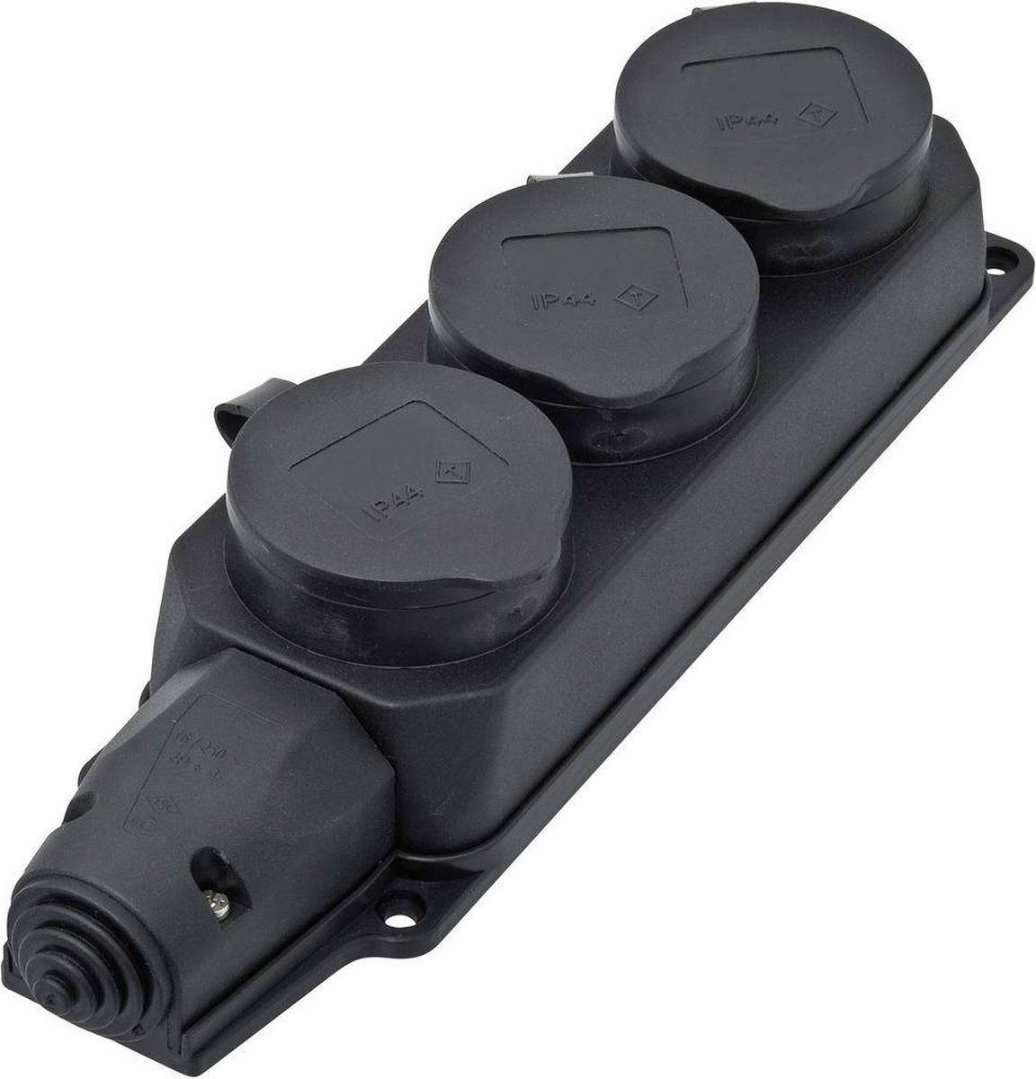 INTERBÄR 9006-004.01 power strip 3-way black