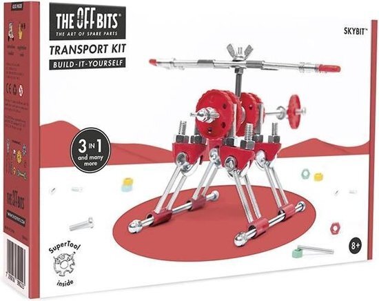 The offbits Bouwpakket Animal Kit Skybit 110-delig Rood