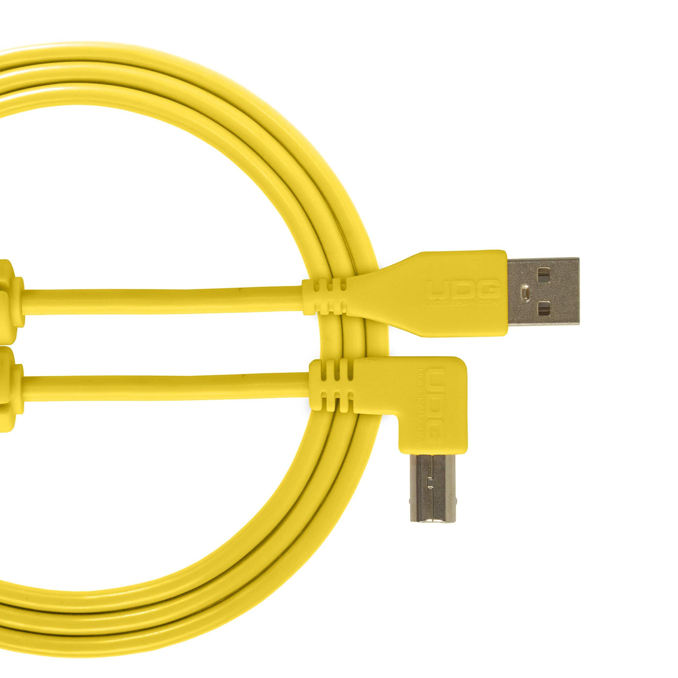 UDG U95005YL audio kabel USB 2.0 A-B haaks geel 2m