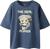 NAME IT NKMVICTOR SS NREG TOP Jongens T-shirt Vintage Indigo Katoen Korte Mouw Ronde Hals Printopdruk Maat 122/128