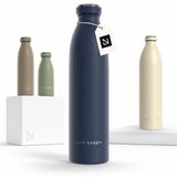 LARS NYSØM 'Ren' Stainless Steel Water Bottle 750ml - Midnight Blue