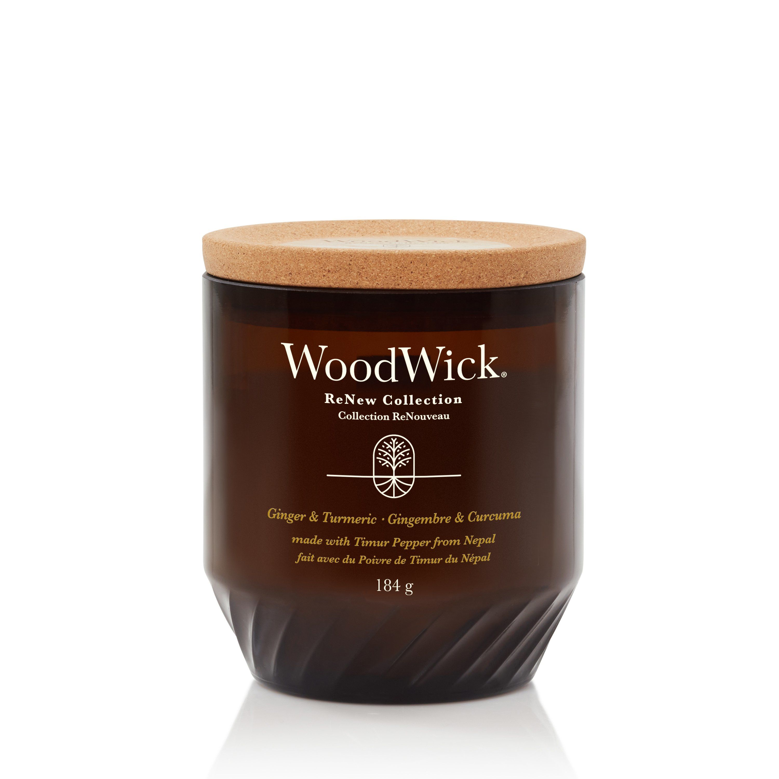 WoodWick Ginger & Turmeric Candle - Brown