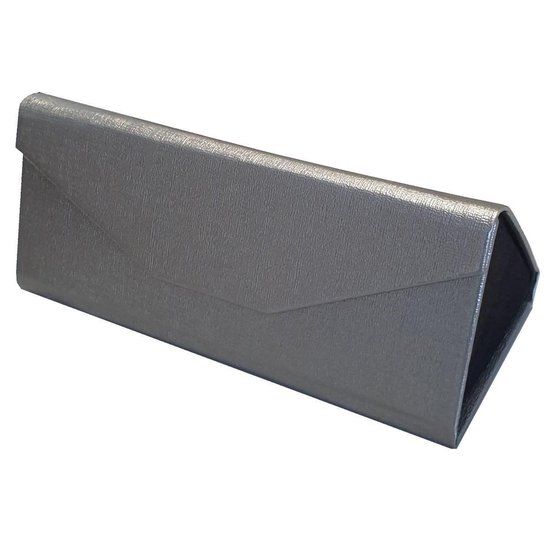 Fako Bijoux® Brillenkoker - Opvouwbaar - Driehoek - Zilver