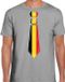 Bellatio Decorations Verkleed shirt voor heren - stropdas Belgie - grijs - supporter - themafeest XL