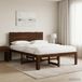 vidaXL Tweepersoonsbed met hoofdbord ROSTOCK Donkerbruin 140 x 200 cm