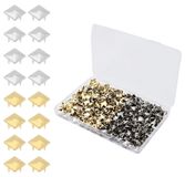 1000 accessoires de mode, clous pyramidaux de 10 mm, or et argent, adaptés aux projets de bricolage