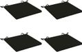 vidaXL - 4-Piece - Zitkussens - SOEST - 4 - st - 100% - Polyester - Zwart