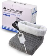 Mobiclinic Elektrische Voetenwarmer, Wol en Fleece, Zeer Laag Verbruik, Europees merk, Automatische uitschakeling, Gemakkelijk wasbare binnenvoering, 3 temperatuurstanden, 30x30x24 cm, kleur grijs