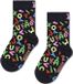Happy Socks Enfants Chaussettes Alphabet Unisexe Noir