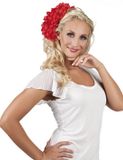Boland Haaraccessoire Dahlia Rood Haarclip Volwassenen Hawaii