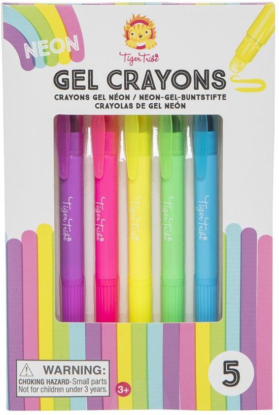 Tiger Tribe Neon Gel Crayons - 9341736005657