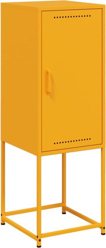 vidaXL Hoge kast 36x39x107 cm staal mosterdgeel
