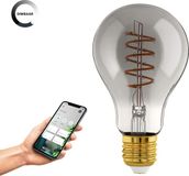EGLO connect.z Smart LED Lamp - E27 - Ø 6 cm - Smoke - Rookglas - 2000K - Dimbaar - Zigbee