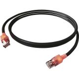 EL EasyLan S/FTP DualBoot® LED Kabel Cat.6A (Class EA), LSOH, zwart, 3 m