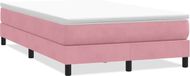 vidaXL Boxspring zonder matras fluweel roze 120x210 cm