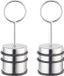 Merkloos 2x deurstopper greep - deurstop massief - geborsteld rvs - deurbuffer