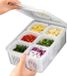 RUIJINGER récipient alimentaire - boîtes repas - boîte de conservation - récipient alimentaire - 1 pièce - Transparent - 22.8*16*8.5cm