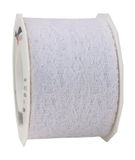 PRÄSENT C.E. Pattberg DERBY Decoratief lint in wit, 25 m kanten lint voor geschenkverpakking, 7 cm breed, accessoires voor decoratie en handwerk, decoratietape voor het inpakken van cadeaus