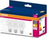 OSRAM 3-PACK LED lamp E27 A60, 4,9W = 40W, 470lm, 3000K (warm wit), 200°