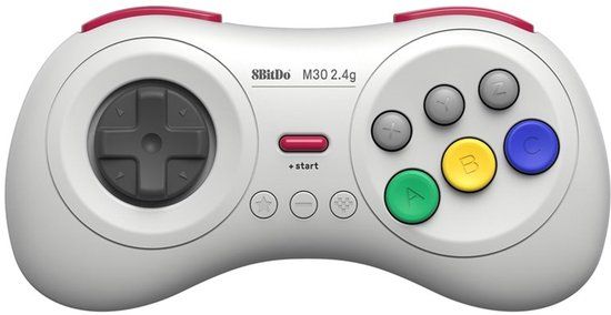 8BitDo M30 2.4G Wireless Pad - Sega Mega Drive - Zwart