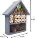 Sans marque Hôtel à insectes en bois naturel - Hôtel à insectes pour abeilles, coccinelles et papillons - Maison de nidification écologique pour montage mural extérieur (Grand)