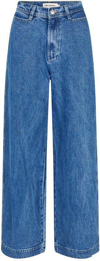 Lollys Laundry Florida High Waist Loose Fit Denim Broek Blauw M
