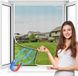 Kivora B.V. Rideau anti-mouches - Moustiquaire magnétique pour fenêtre 130x150cm – Fibre de verre, réglable, sans perçage