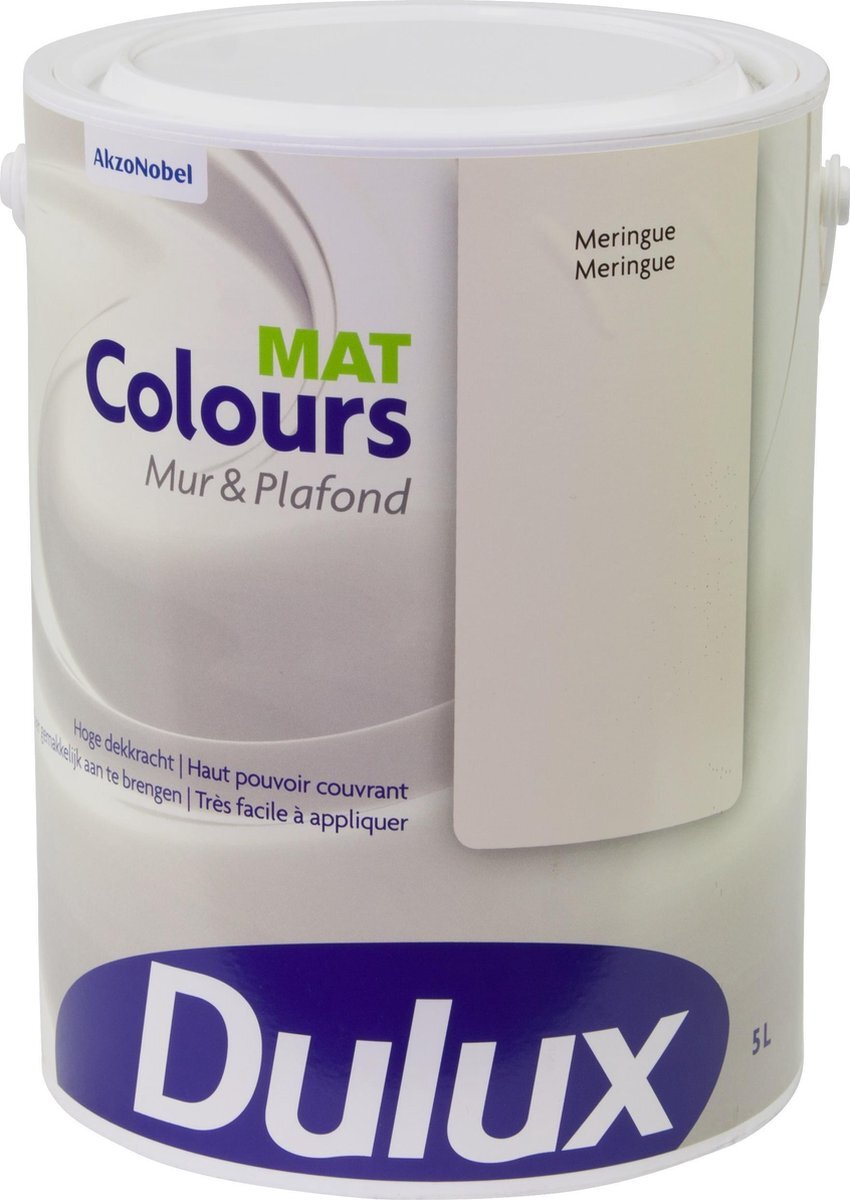DULUX Colours Mur & Plafond - Mat - Meringue - 5 Liter