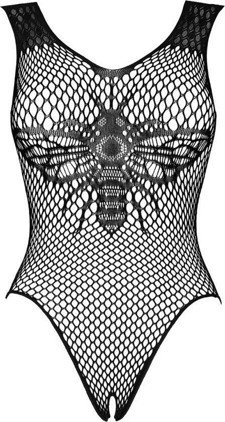 Sexy Body Open Kruis Kant Zwart XL/XXL