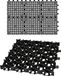 BigDean 6 stuks caillebotis de pelouse, plaques de paddock, NOIR, 50x50 cm
