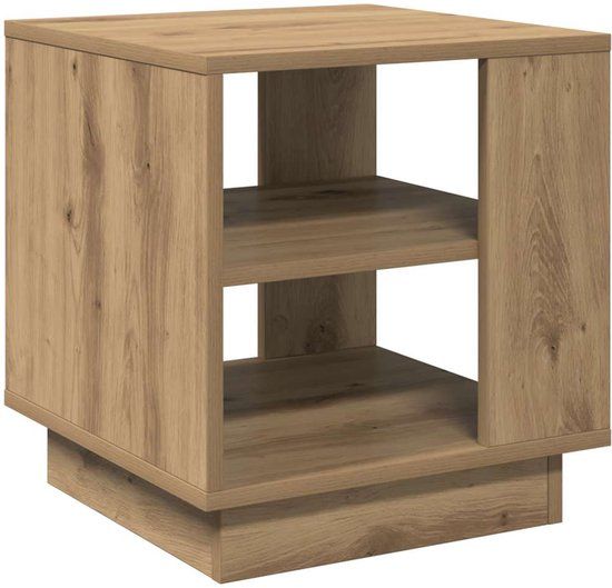vidaXL Salontafel 40x40x43 cm bewerkt hout artisanaal eikenkleurig