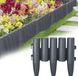 UISEBRT Bordure de pelouse aspect bois, 2,8 mètre, bordure de parterre en plastique, bordure de pelouse, séparation de bordure, palissade. 1 élément (L x H) : 28 x 24 cm, 10 pièces, anthracite