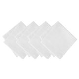 Elrene Home Fashions Continental Solid Texture Water- en vlekbestendige stoffen eetservetten, set van 4, 17"x17", wit