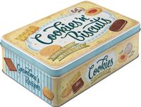 Nostalgic Art Merchandising Nostalgic Art Bewaarblik/koektrommel - Cookies 'n' Biscuits - Metaal - 23 x 16 x 7 cm - 2,5 liter