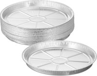 Merkloos Relaxdays Set van 25 aluminium schalen - Rond, Zilver