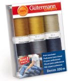 Gutermann Gütermann Jeans Garen set 6 x 100m - Blauw