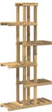 vidaXL Plantenstandaard Wit 68 x 23,5 x 140 cm Massief Acacia Hout