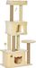 Carton arbre à chat - Arbre d'escalade - 60 x 34 x 136 cm - 4 niveaux - Bois - Centre d'activité avec plateaux