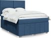 Maison Exclusive - Sommier à lattes de lit avec matelas bleu 140x190 cm tissu