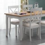Julian Bowen Davenport set van 2 olifant grijze eetkamerstoelen