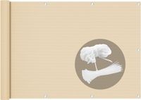 Famanu – Inkijkwerende omheining, decoratief en functioneel scherm in beige kleur voor tuin of balkon