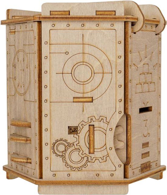 Escapewelt Fort Knox Box - Houten 3D Puzzel Escaperoom - Educatief Spel - 90 Minuten Speeltijd