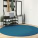 VidaXL Vloerkleed oviedo laagpolig ø 200 cm turquoise